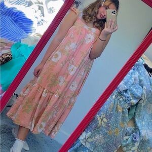 Floral Pink Maxi Dress